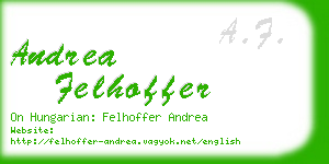 andrea felhoffer business card